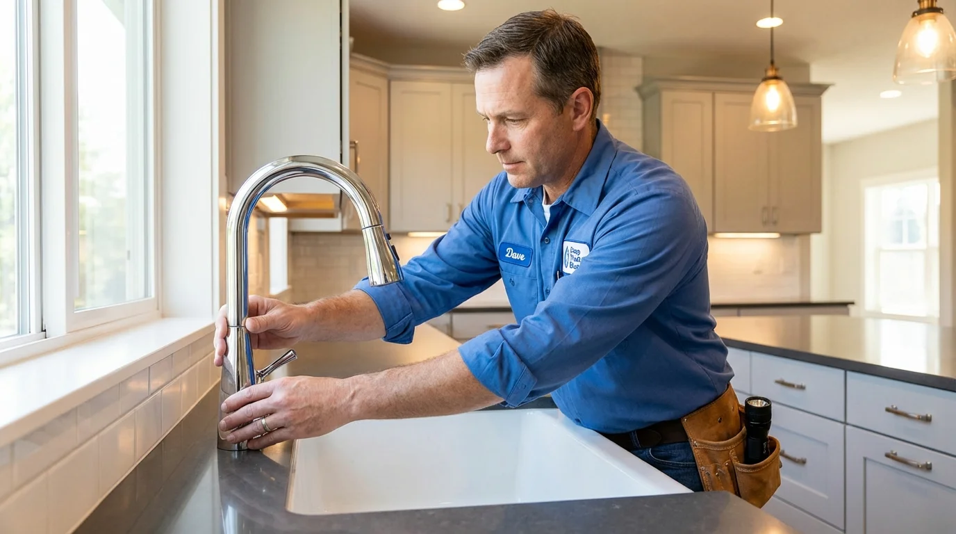 Kitchen faucet installation by Johns Plumbing LLC in Sunray