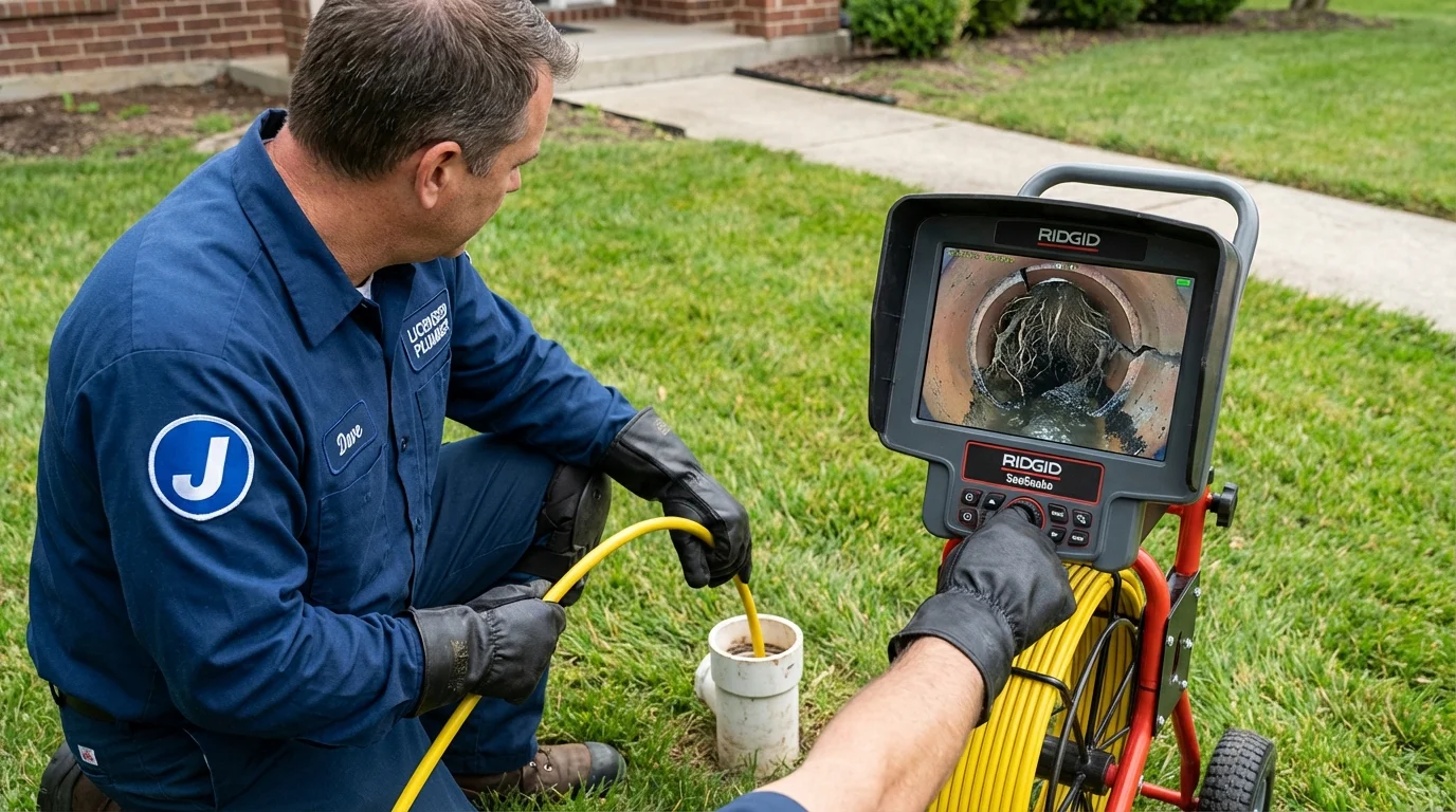 Sewer camera inspection being performed by Johns Plumbing LLC in Sunray